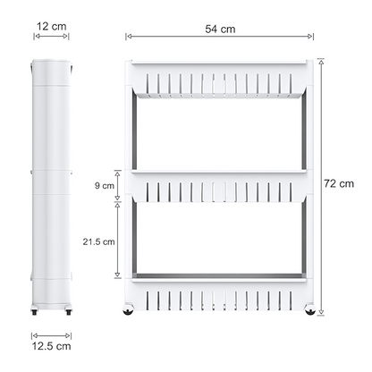 Mueble de Almacenamiento con Ruedas de 3 Niveles Multifuncional®