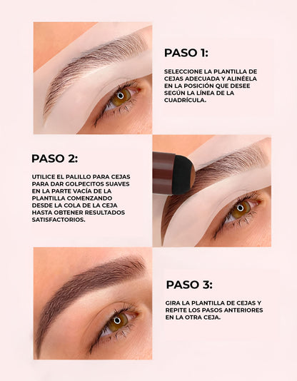 Kit polvo para Cejas con Plantilla y Perfilador ®